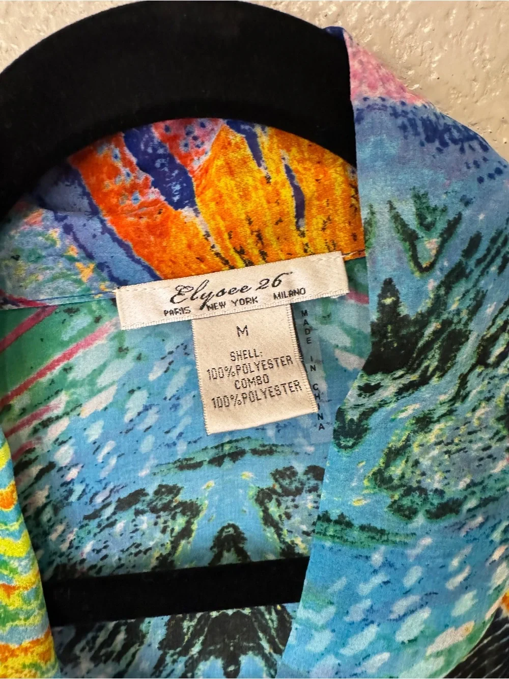 Elysee 26 Multicolor Mixed Print Art to Wear Lagenlook Vest Size M